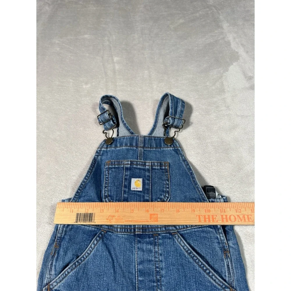 Carhartt Bib Denim Jean Overalls Kids Size 4T